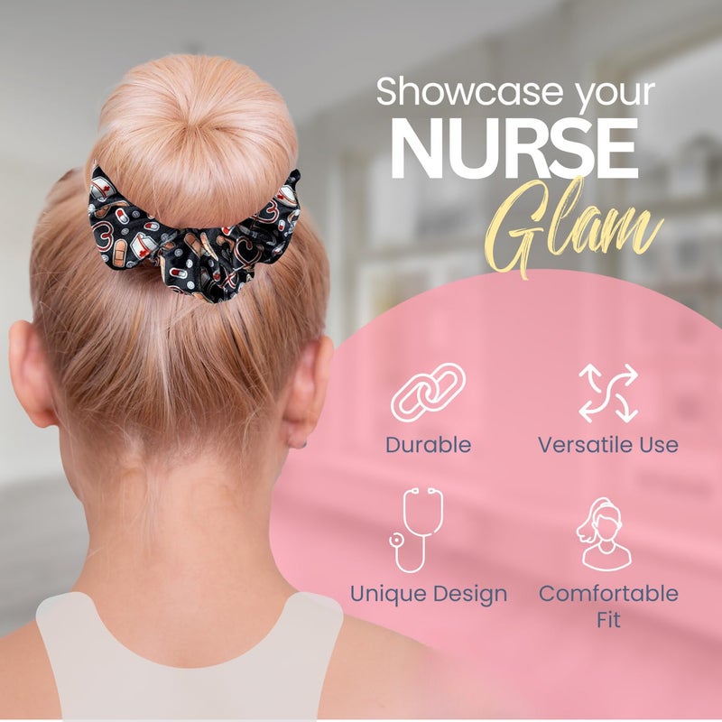 Infinity Collection Nurse Scrunchie, Hair Ties, and Nursing Elastics Gift - Image 3